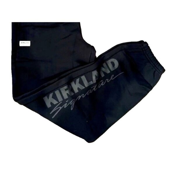 Kirkland Unisex Logo Jogger Pants Monogram Elastic Waist Drawstring Sweatpants - Picture 3 of 10